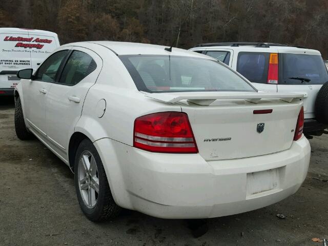 1B3LC56K38N280698 - 2008 DODGE AVENGER SX WHITE photo 3