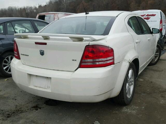 1B3LC56K38N280698 - 2008 DODGE AVENGER SX WHITE photo 4