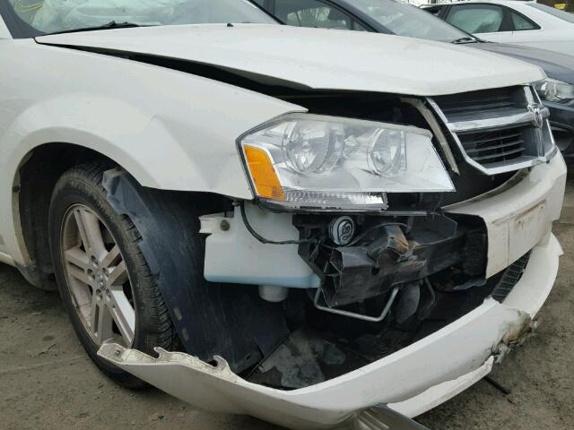 1B3LC56K38N280698 - 2008 DODGE AVENGER SX WHITE photo 9