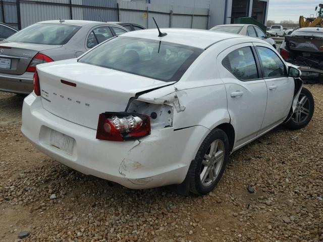 1C3CDZCB1CN227907 - 2012 DODGE AVENGER SX WHITE photo 4