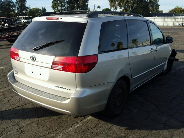 5TDZA23C55S316410 - 2005 TOYOTA SIENNA CE SILVER photo 4