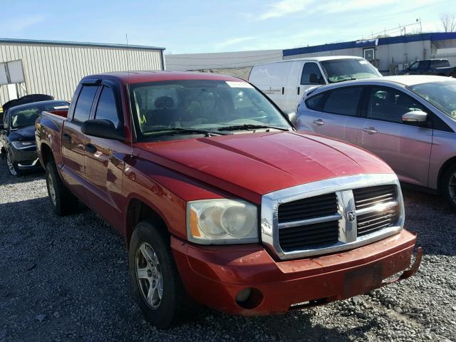 1D7HE48P37S235901 - 2007 DODGE DAKOTA QUA RED photo 1