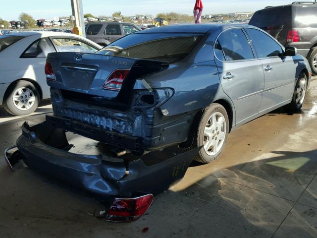 JTHBA30G855059603 - 2005 LEXUS ES 330 BLUE photo 4