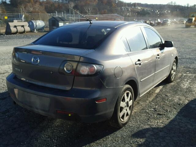 JM1BK12F681863501 - 2008 MAZDA 3 I GRAY photo 4