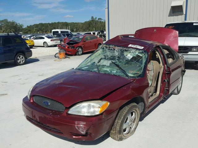 1FAFP53UX6A185104 - 2006 FORD TAURUS SE BURGUNDY photo 2