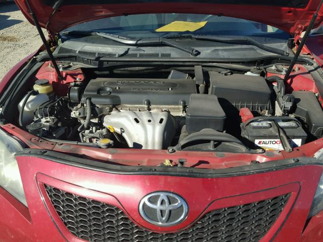 4T1BE46K37U062839 - 2007 TOYOTA CAMRY NEW RED photo 7