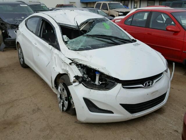 5NPDH4AE9GH736203 - 2016 HYUNDAI ELANTRA SE WHITE photo 1