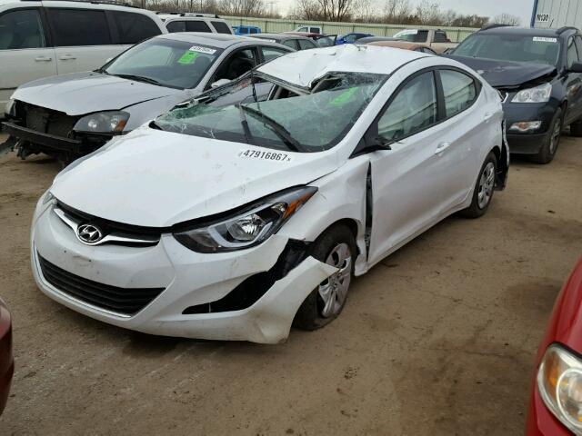 5NPDH4AE9GH736203 - 2016 HYUNDAI ELANTRA SE WHITE photo 2