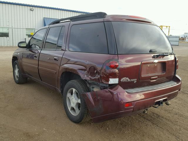 1GNET16S166129907 - 2006 CHEVROLET TRAILBLAZE MAROON photo 3