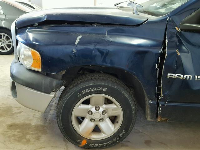 1D7HA16K02J216819 - 2002 DODGE RAM 1500 BLUE photo 10