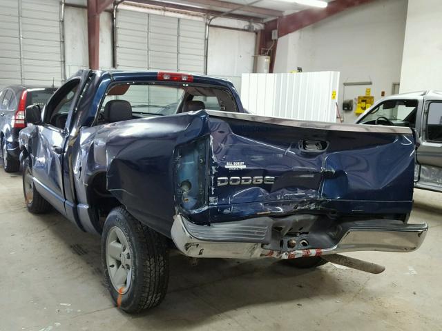 1D7HA16K02J216819 - 2002 DODGE RAM 1500 BLUE photo 3