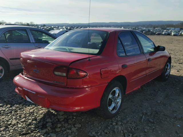 1G1JC5244W7237804 - 1998 CHEVROLET CAVALIER RED photo 4