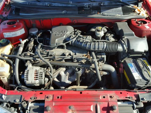 1G1JC5244W7237804 - 1998 CHEVROLET CAVALIER RED photo 7