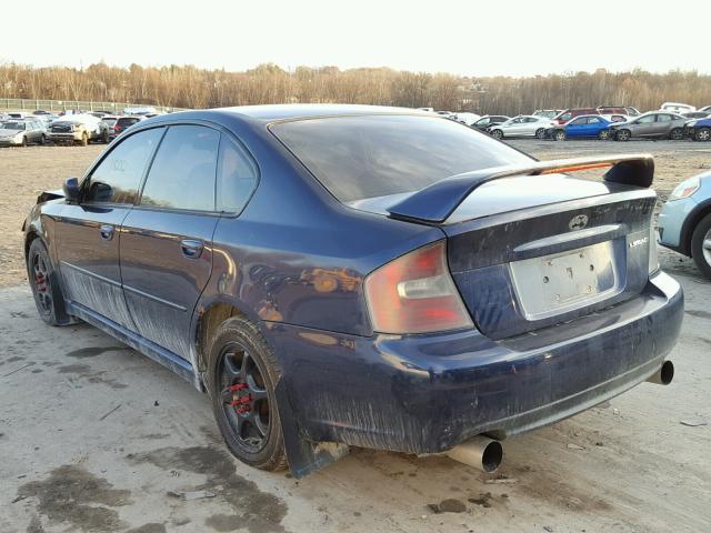 4S3BL616656209429 - 2005 SUBARU LEGACY 2.5 BLUE photo 3