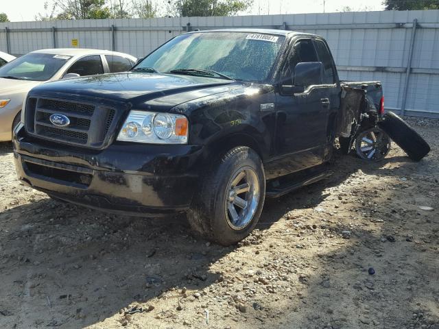 1FTRF02246KC52741 - 2006 FORD F150 BLACK photo 2