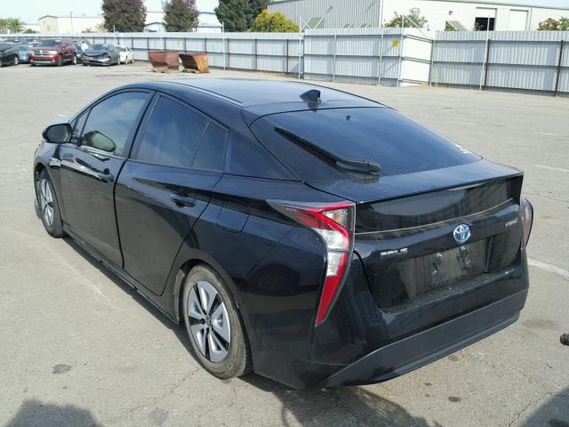 JTDKARFU0G3021041 - 2016 TOYOTA PRIUS BLACK photo 3