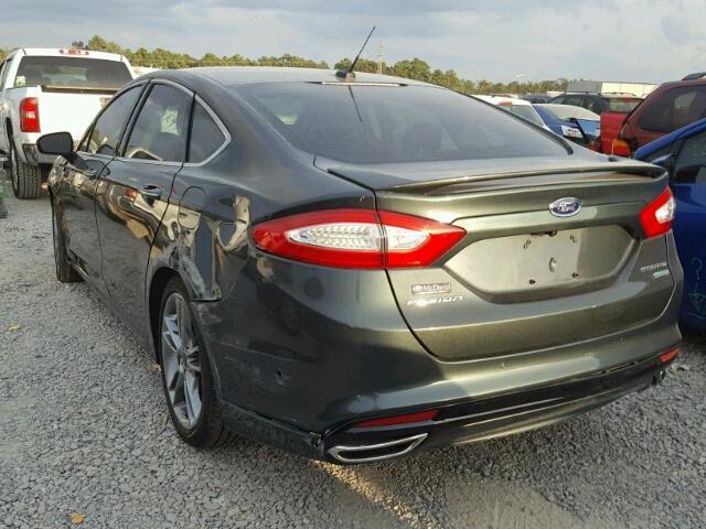 3FA6P0K96GR213763 - 2016 FORD FUSION TIT GREEN photo 3