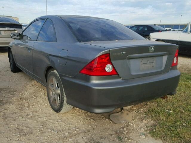 1HGEM22924L055251 - 2004 HONDA CIVIC EX GRAY photo 3