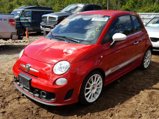 3C3CFFFH5FT507665 - 2015 FIAT 500 ABARTH RED photo 2