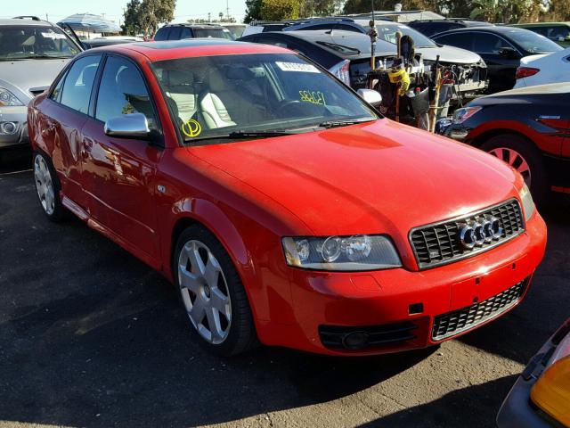 WAUPL68E25A010472 - 2005 AUDI S4 RED photo 1