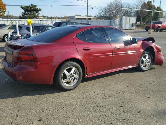 2G2WS522841342052 - 2004 PONTIAC GRAND PRIX მუქწითელი ფოტო 4