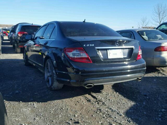 WDDGF52X48F138658 - 2008 MERCEDES-BENZ C 230 BLACK photo 3