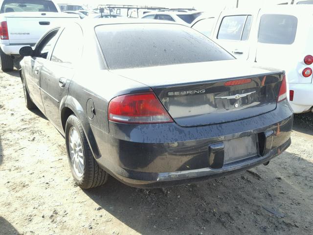 1C3AL46J95N663987 - 2005 CHRYSLER SEBRING BLACK photo 3