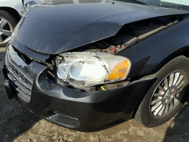 1C3AL46J95N663987 - 2005 CHRYSLER SEBRING BLACK photo 9