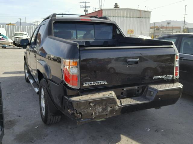 2HJYK16418H524158 - 2008 HONDA RIDGELINE BLACK photo 3