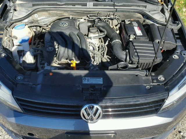 3VW2K7AJXBM330700 - 2011 VOLKSWAGEN JETTA BASE GRAY photo 7