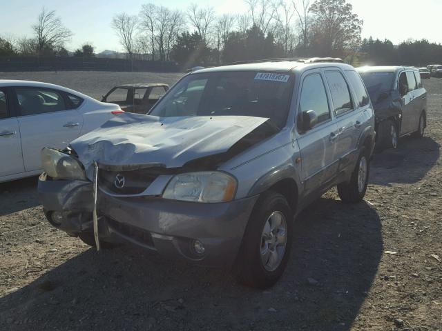 4F2CU08172KM54249 - 2002 MAZDA TRIBUTE LX SILVER photo 2