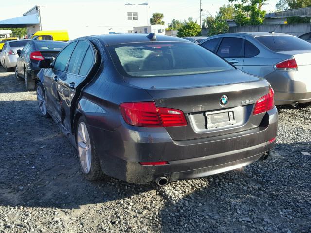 WBAFU7C58BC872052 - 2011 BMW 535 XI GRAY photo 3