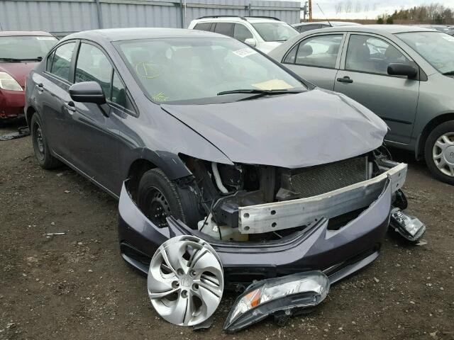 2HGFB2F4XEH012736 - 2014 HONDA CIVIC LX GRAY photo 1