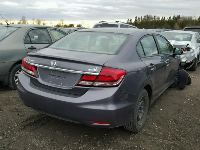 2HGFB2F4XEH012736 - 2014 HONDA CIVIC LX GRAY photo 4