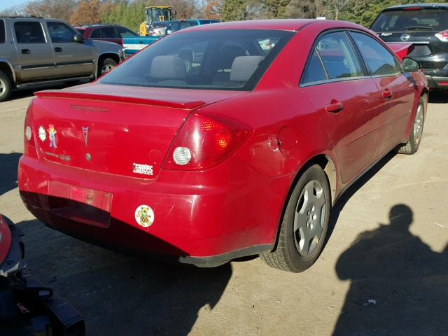 1G2ZF55B064157045 - 2006 PONTIAC G6 SE RED photo 4