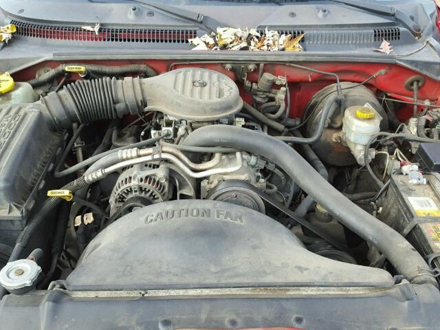 1B7GL22X4XS294948 - 1999 DODGE DAKOTA RED photo 7