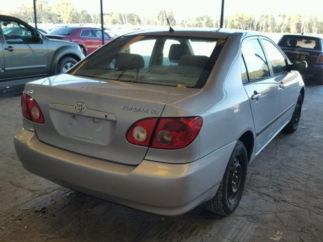 2T1BR32E07C734825 - 2007 TOYOTA COROLLA CE SILVER photo 4