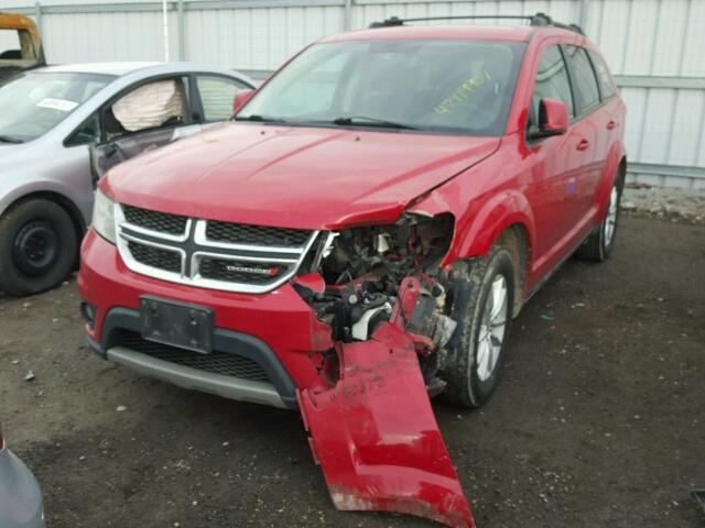 3C4PDCCG9FT629135 - 2015 DODGE JOURNEY SX RED photo 2