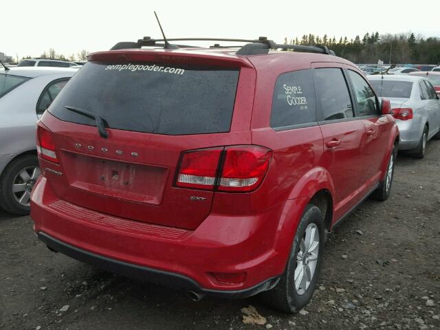 3C4PDCCG9FT629135 - 2015 DODGE JOURNEY SX RED photo 4