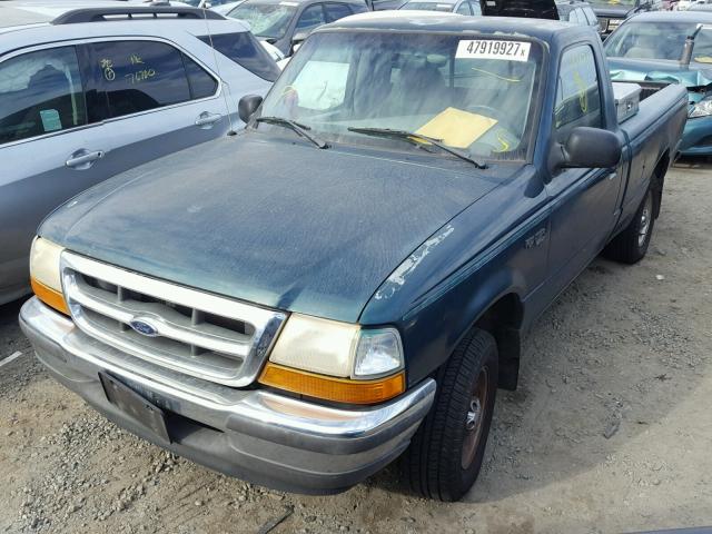 1FTYR10C4WUC03502 - 1998 FORD RANGER GREEN photo 2