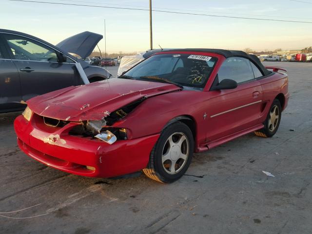 1FALP4444SF258895 - 1995 FORD MUSTANG RED photo 2