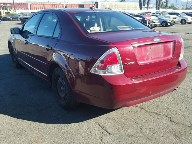 3FAHP06Z07R251802 - 2007 FORD FUSION S BURGUNDY photo 3