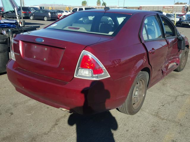 3FAHP06Z07R251802 - 2007 FORD FUSION S BURGUNDY photo 4