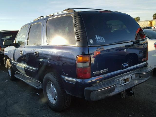 1GKEC13T02R199028 - 2002 GMC YUKON BLUE photo 3