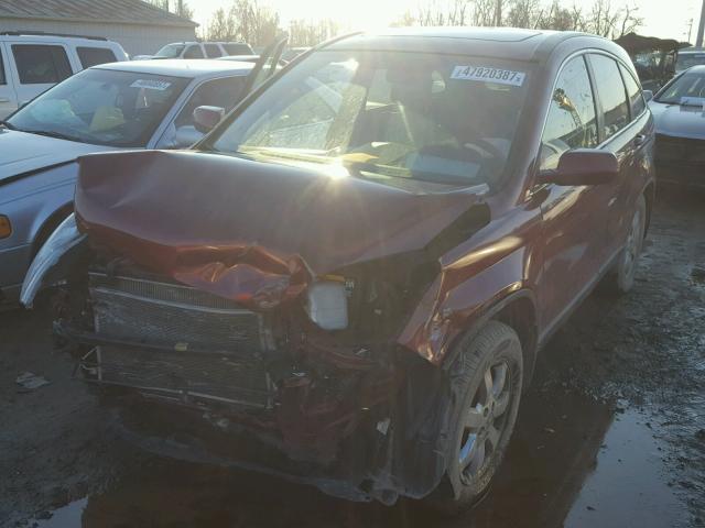 5J6RE48778L022289 - 2008 HONDA CR-V EXL MAROON photo 2