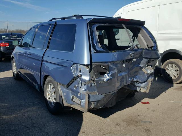 5FNRL38499B029812 - 2009 HONDA ODYSSEY EX BLUE photo 3