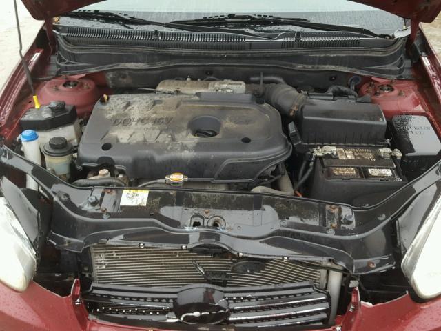 KMHCN46CX8U175184 - 2008 HYUNDAI ACCENT GLS MAROON photo 7