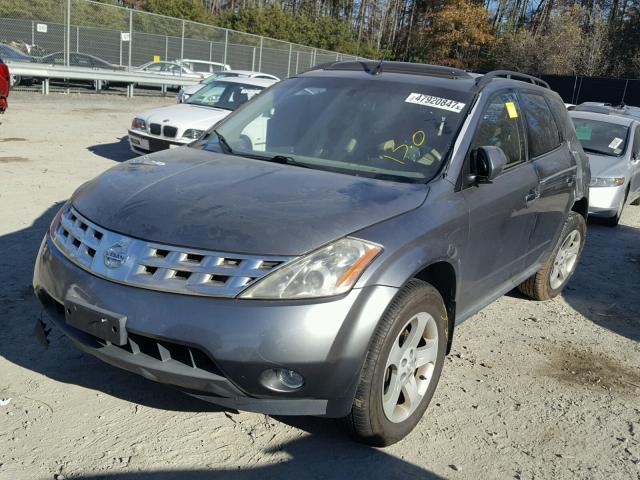 JN8AZ08W75W441605 - 2005 NISSAN MURANO SL GRAY photo 2