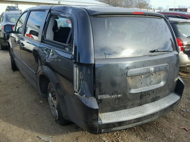 1D8HN44H98B115631 - 2008 DODGE GRAND CARA BLACK photo 3