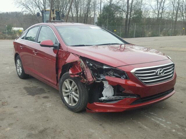 5NPE24AF5FH227948 - 2015 HYUNDAI SONATA SE RED photo 1